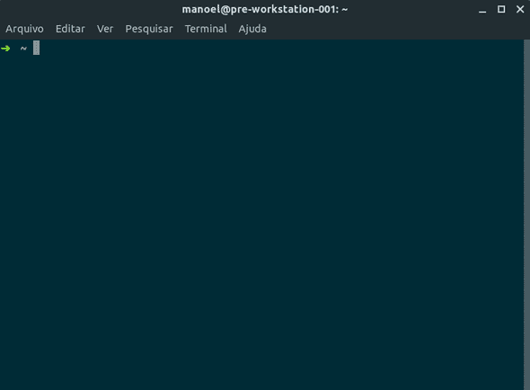The zsh prompt immediately after installing Oh My Zsh